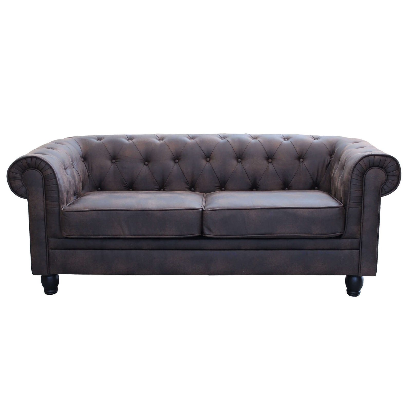 Divano vintage in ecopelle 3 posti in Ecopelle cm 197x74x82 – CHESTERFIELD