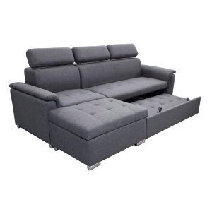 Divano Letto con penisola in Tessuto cm 234x148x84 – ALF