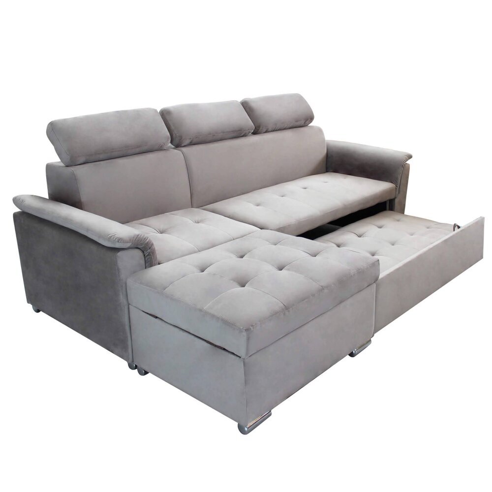 Divano Letto con penisola in Tessuto cm 234x148x84 – ALF