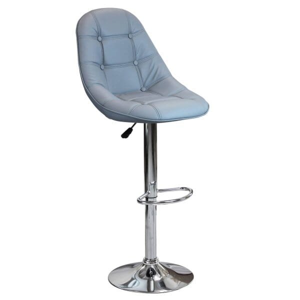 Sgabello Moderno per Sala da Pranzo in Ecopelle,Metallo cm 59x55x116 – SHAW