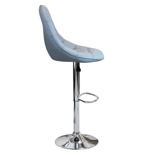 Sgabello Moderno per Sala da Pranzo in Ecopelle,Metallo cm 59x55x116 – SHAW