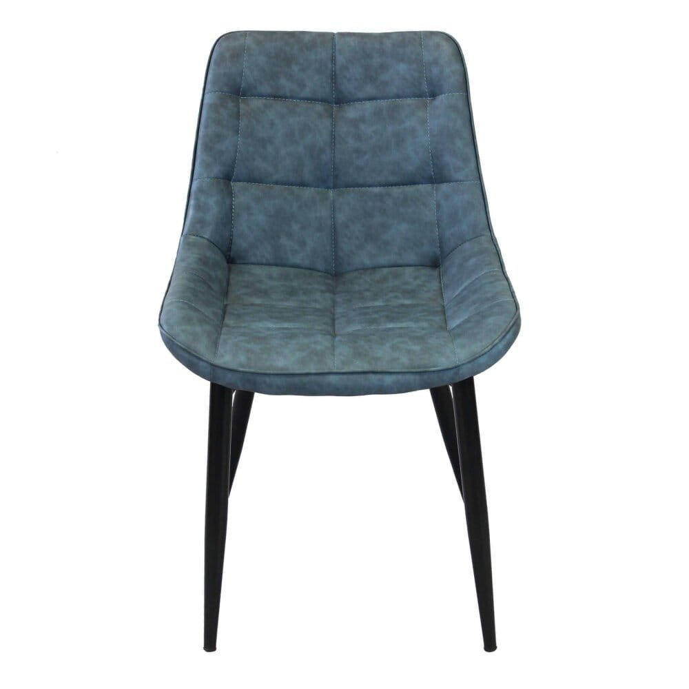 Poltrona per Sala da Pranzo in Ecopelle,Metallo cm 44x50x83 – WINNY