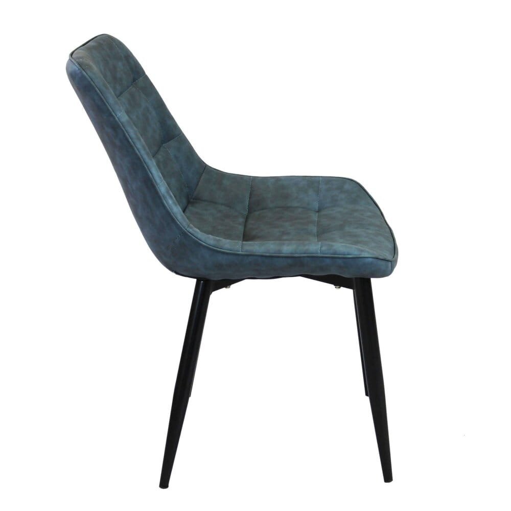 Poltrona per Sala da Pranzo in Ecopelle,Metallo cm 44x50x83 – WINNY