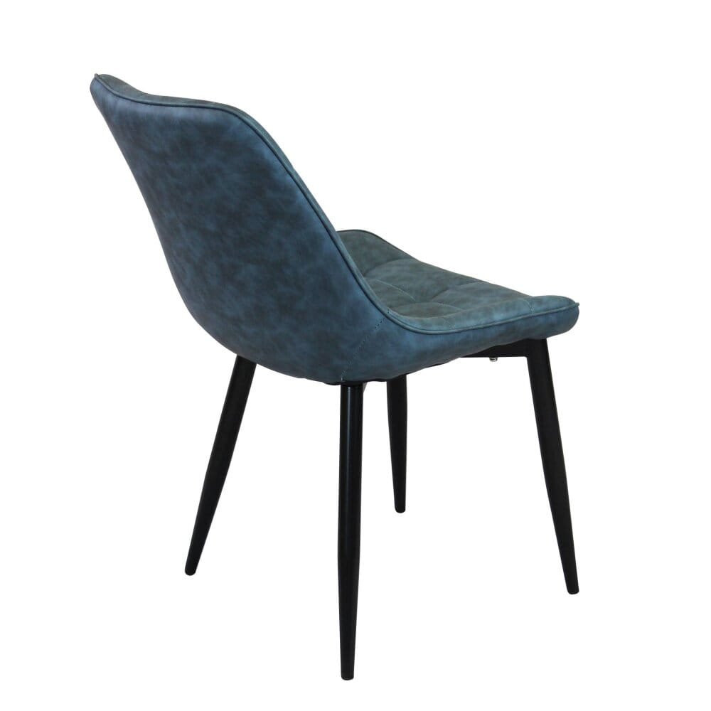 Poltrona per Sala da Pranzo in Ecopelle,Metallo cm 44x50x83 – WINNY