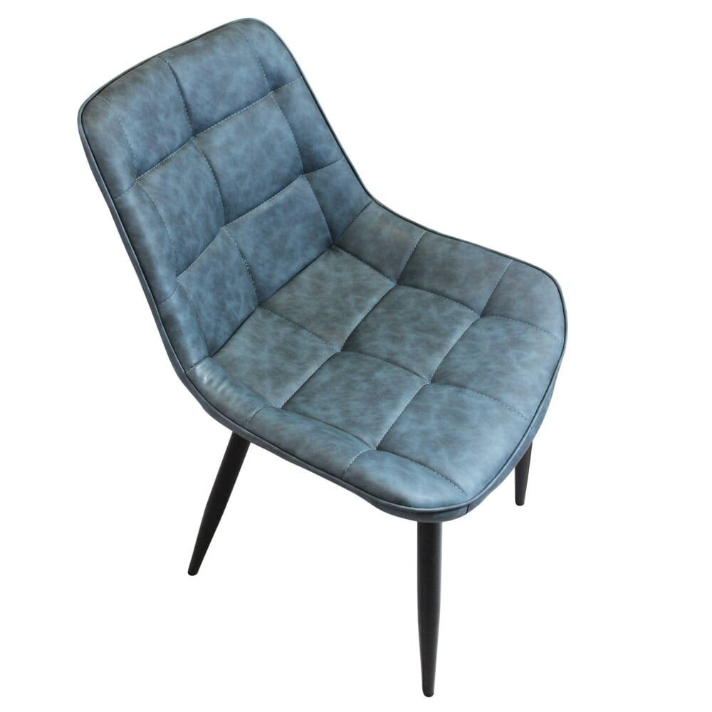 Poltrona per Sala da Pranzo in Ecopelle,Metallo cm 44x50x83 – WINNY