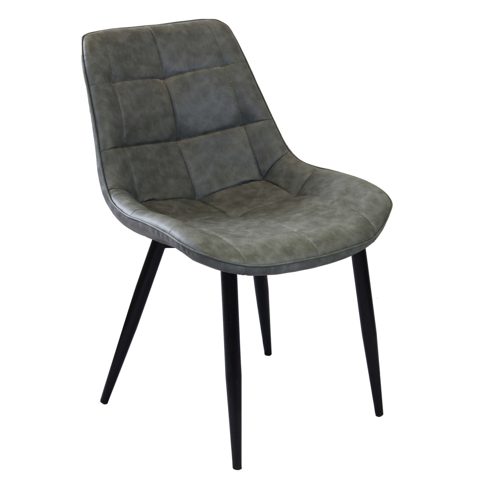 Poltrona per Sala da Pranzo in Ecopelle,Metallo cm 44x50x83 – WINNY