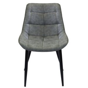 Poltrona per Sala da Pranzo in Ecopelle,Metallo cm 44x50x83 – WINNY