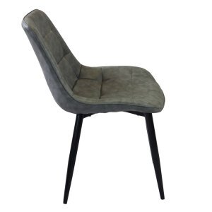 Poltrona per Sala da Pranzo in Ecopelle,Metallo cm 44x50x83 – WINNY