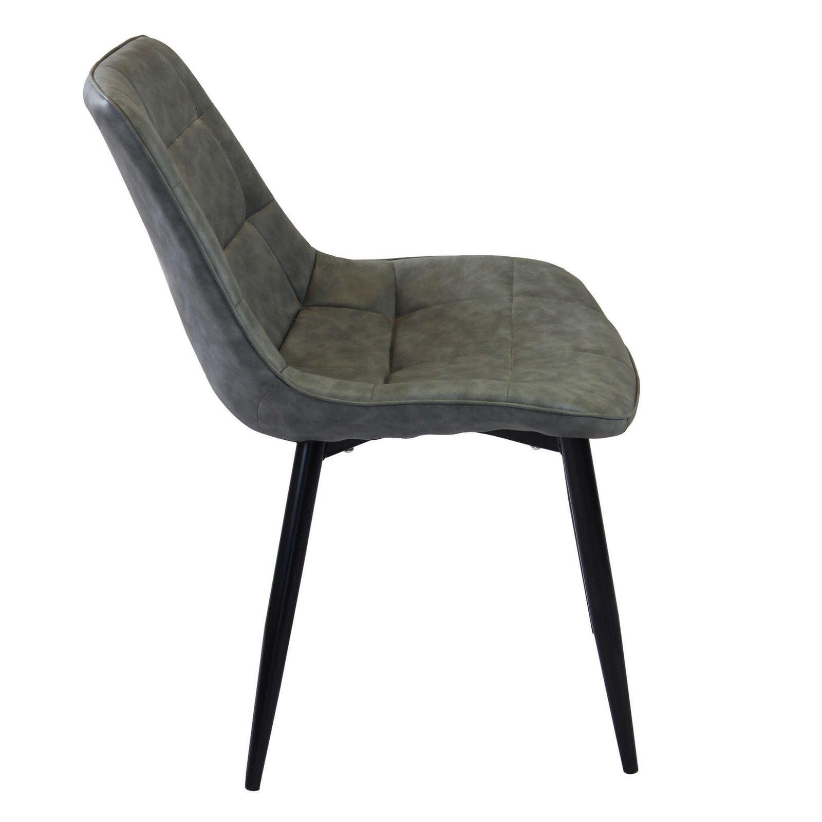 Poltrona per Sala da Pranzo in Ecopelle,Metallo cm 44x50x83 – WINNY