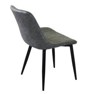Poltrona per Sala da Pranzo in Ecopelle,Metallo cm 44x50x83 – WINNY