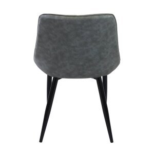 Poltrona per Sala da Pranzo in Ecopelle,Metallo cm 44x50x83 – WINNY