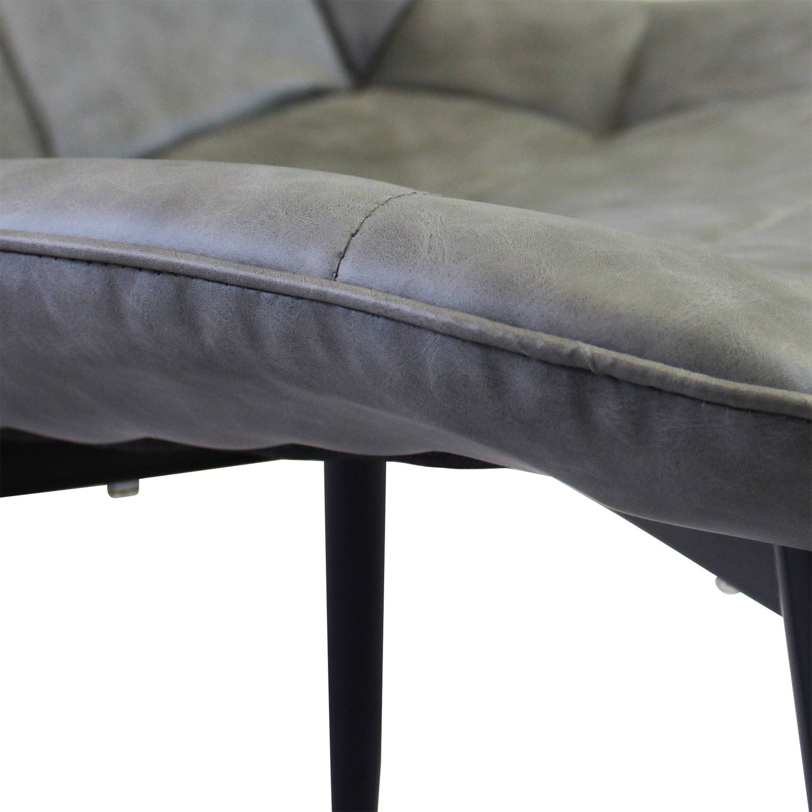 Poltrona per Sala da Pranzo in Ecopelle,Metallo cm 44x50x83 – WINNY