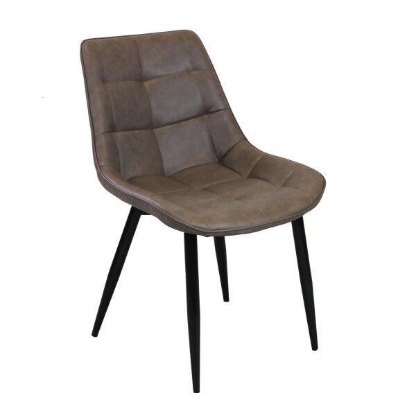 Poltrona per Sala da Pranzo in Ecopelle,Metallo cm 44x50x83 – WINNY