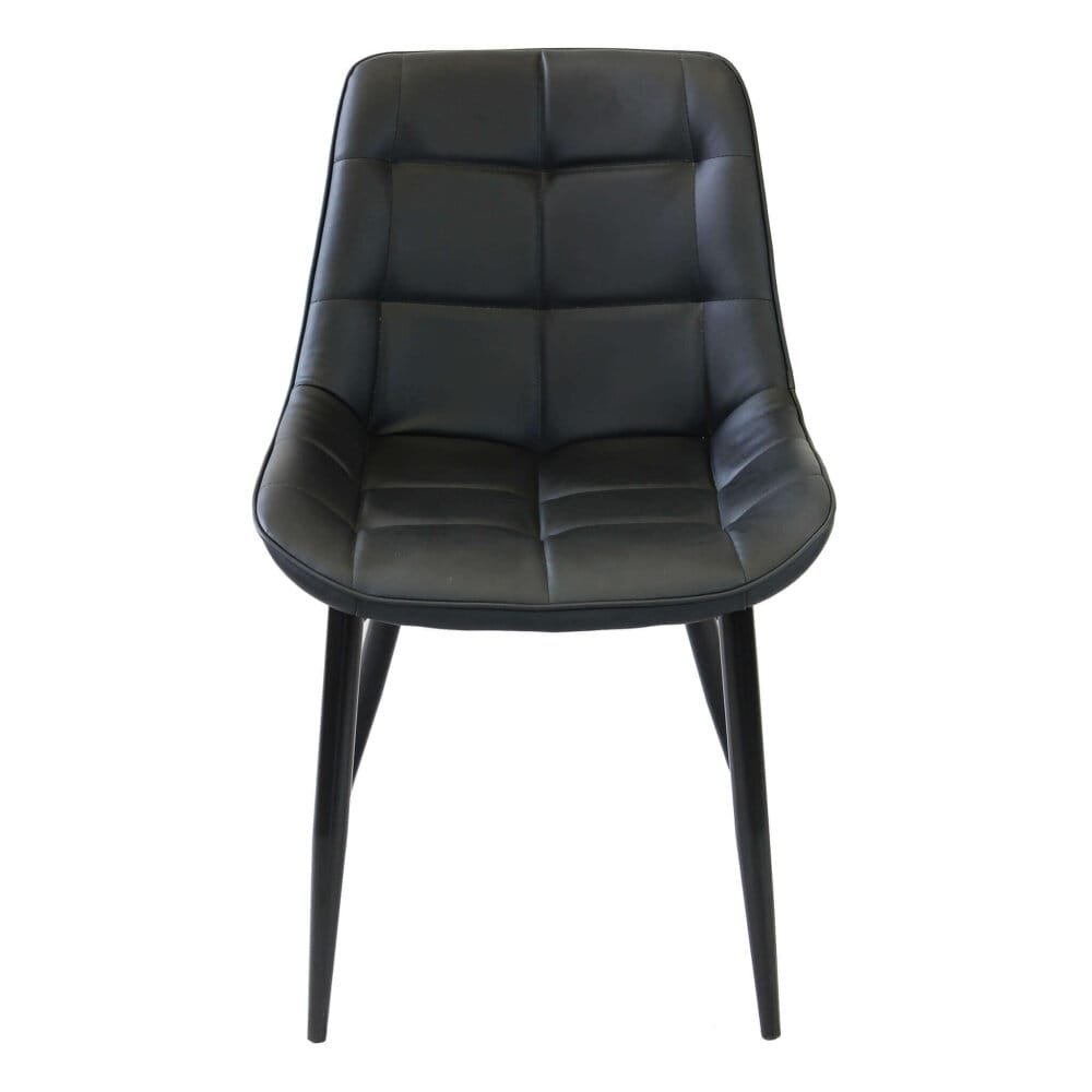 Poltrona per Sala da Pranzo in Ecopelle,Metallo cm 44x50x83 – WINNY