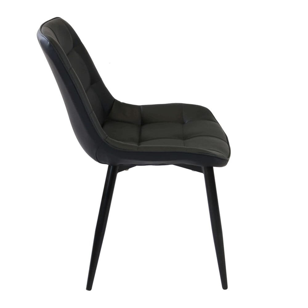 Poltrona per Sala da Pranzo in Ecopelle,Metallo cm 44x50x83 – WINNY