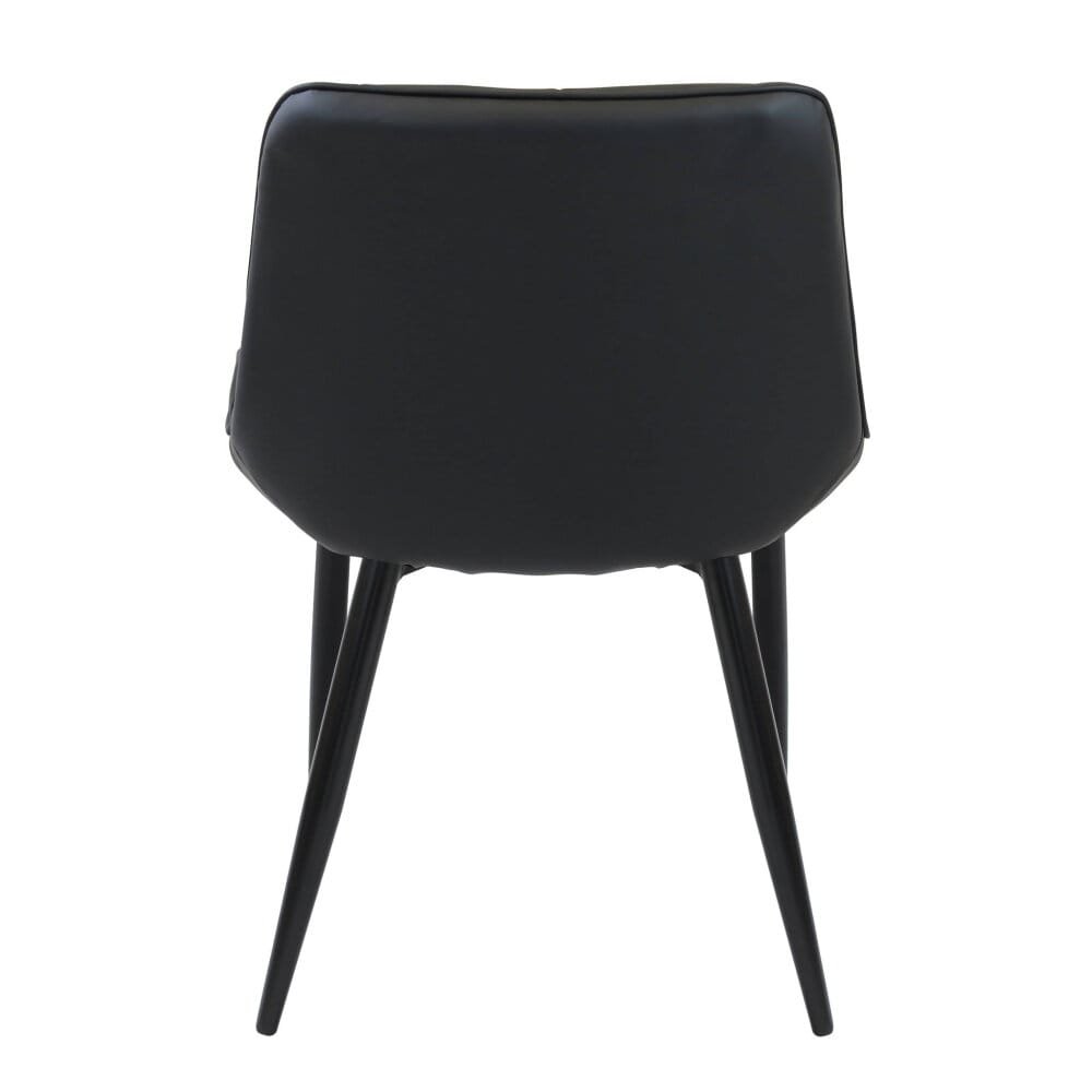 Poltrona per Sala da Pranzo in Ecopelle,Metallo cm 44x50x83 – WINNY