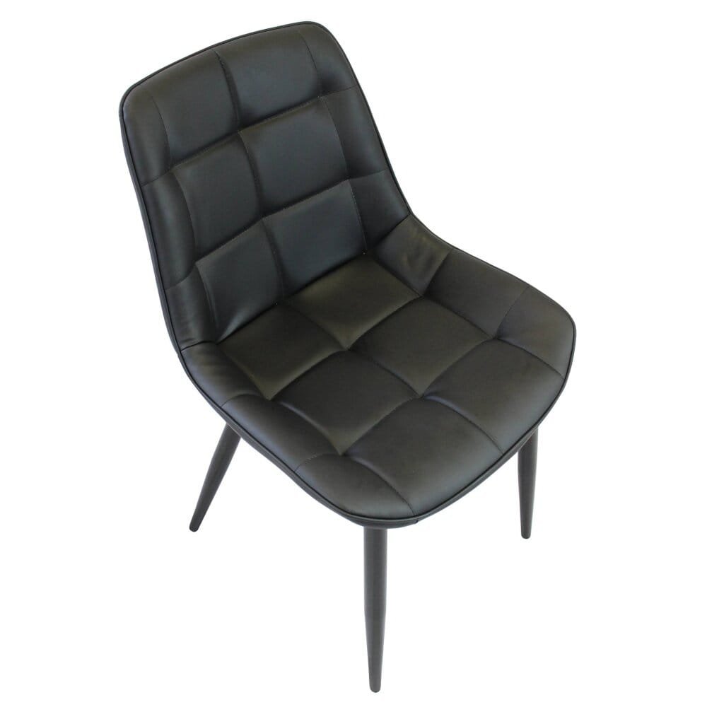 Poltrona per Sala da Pranzo in Ecopelle,Metallo cm 44x50x83 – WINNY
