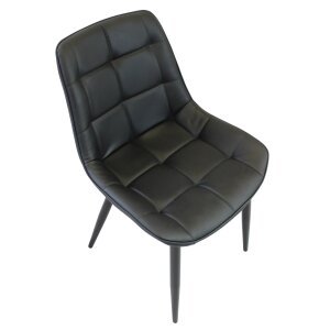 7283_HF807283-NERO_6.jpeg Poltrona per Sala da Pranzo in Ecopelle,Metallo cm 44x50x83 – WINNY