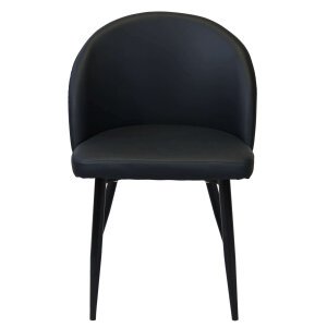 7284_HF807284-NERO_2.jpeg Poltrona per Sala da Pranzo in Ecopelle,Metallo cm 44x47x78 – POO