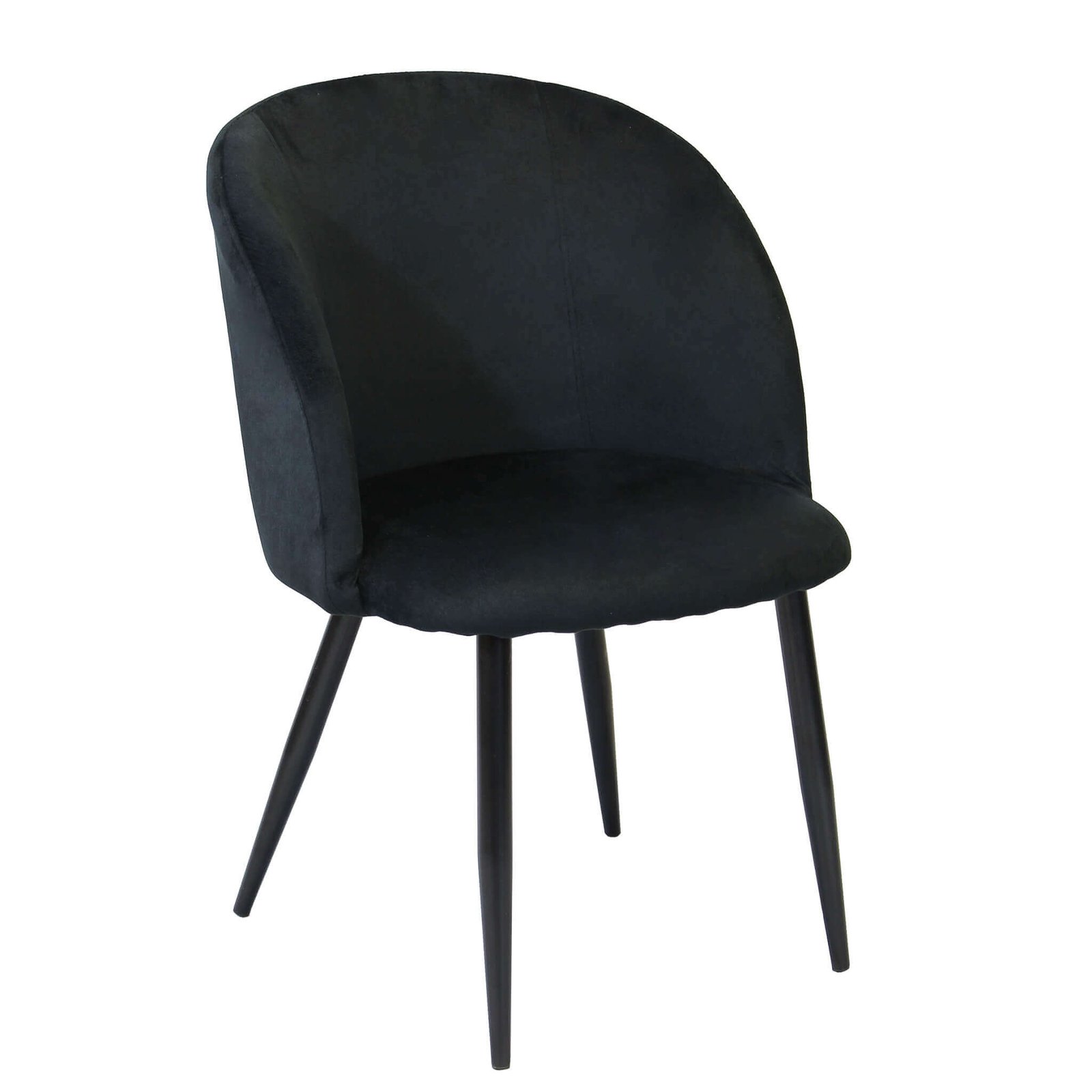 BS-7285_HF807285-NERO.jpeg Poltrona per Sala da Pranzo in Velluto,Metallo cm 50x46x83 – TIGER