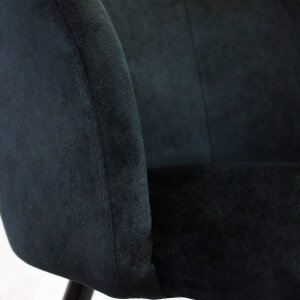 7285_HF807285-NERO_6.jpeg Poltrona per Sala da Pranzo in Velluto,Metallo cm 50x46x83 – TIGER