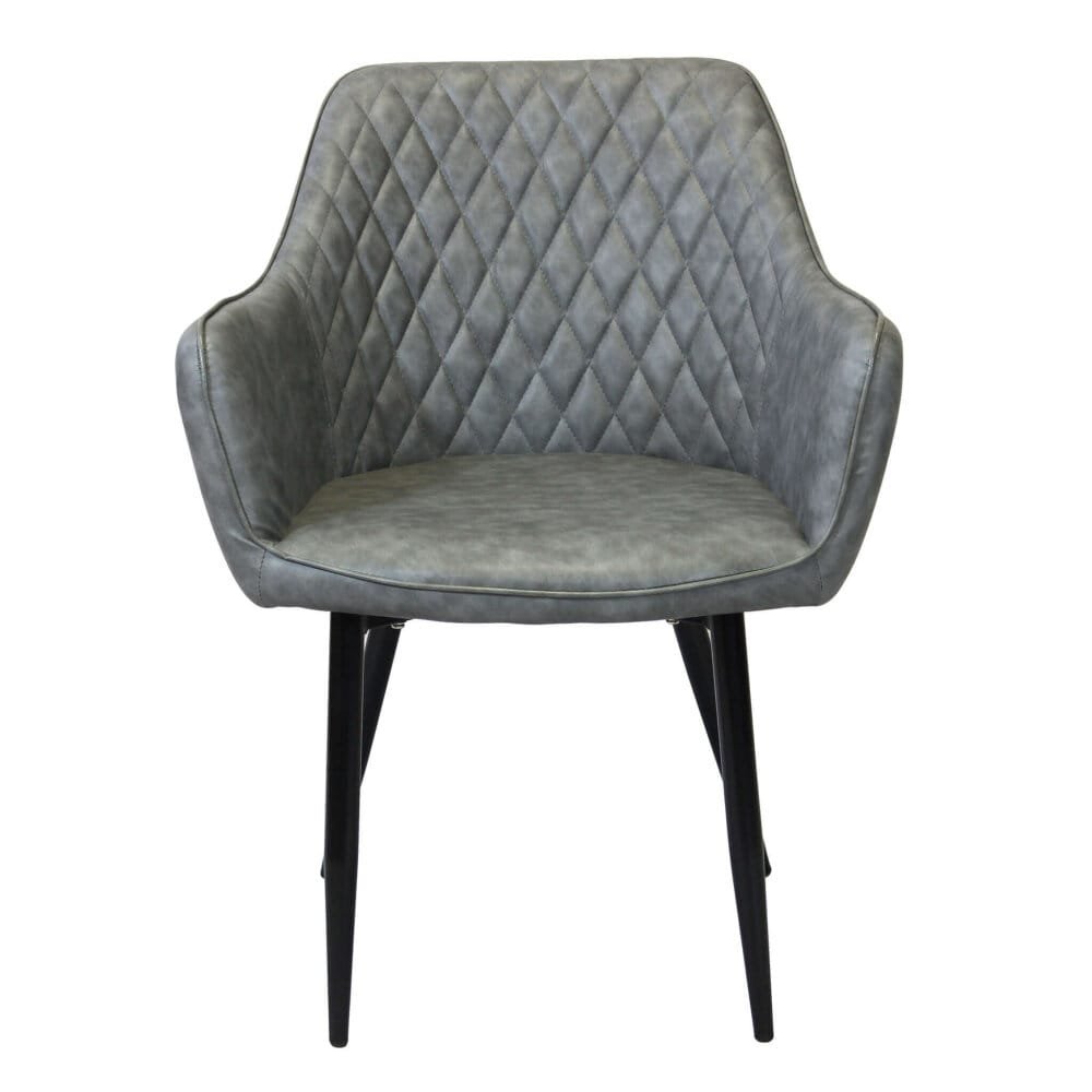 Poltrona per Sala da Pranzo in Ecopelle,Metallo cm 48x62x83 – ROBIN