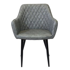 Poltrona per Sala da Pranzo in Ecopelle,Metallo cm 48x62x83 – ROBIN