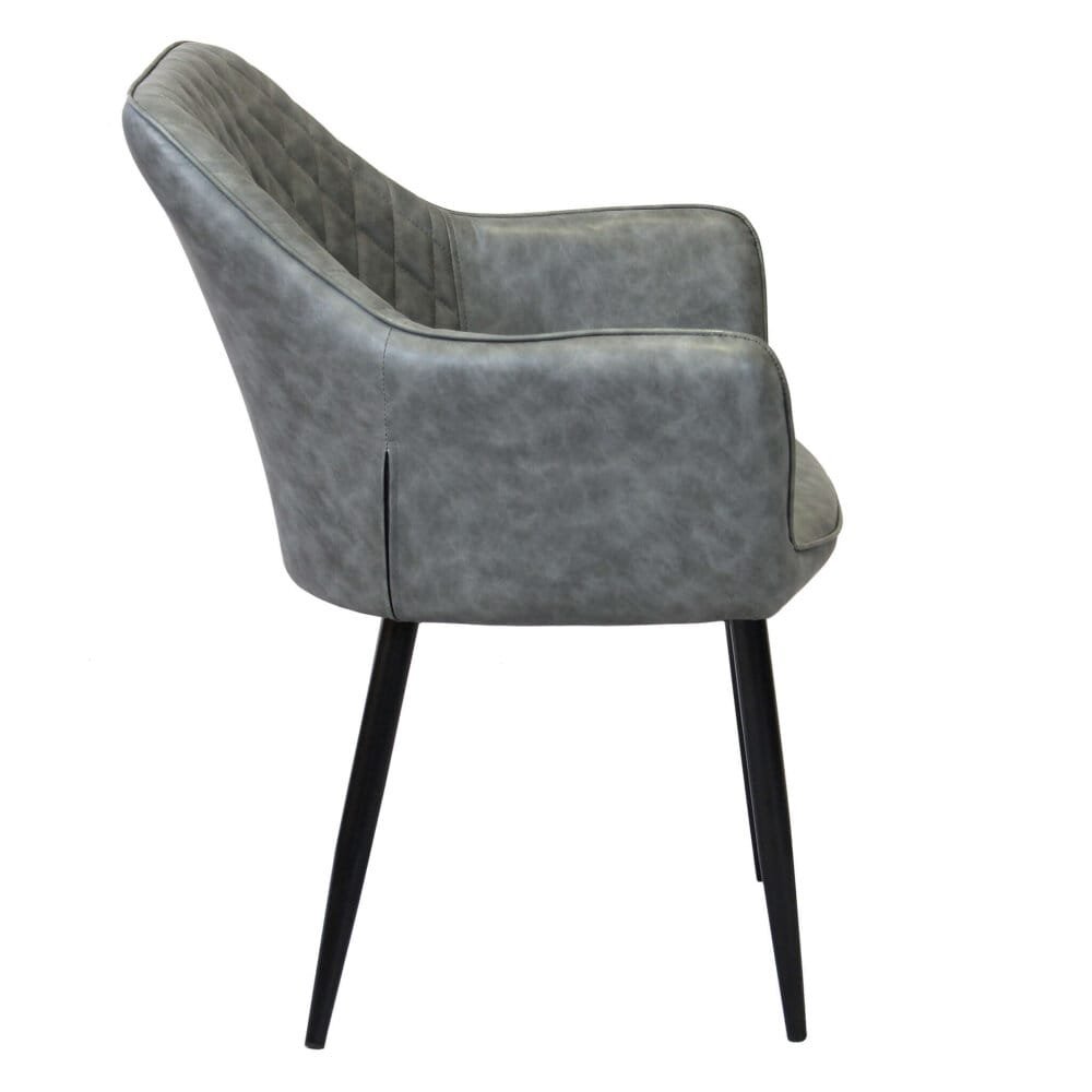 Poltrona per Sala da Pranzo in Ecopelle,Metallo cm 48x62x83 – ROBIN