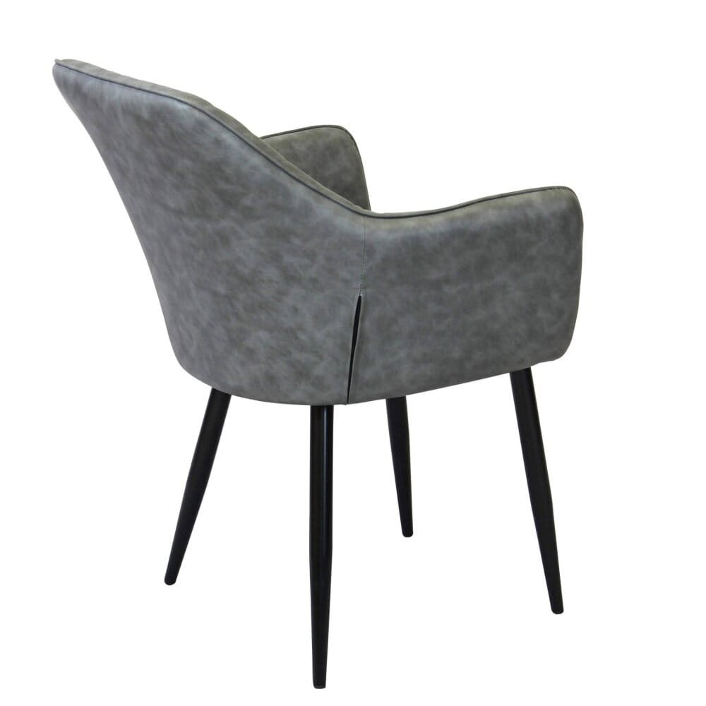 Poltrona per Sala da Pranzo in Ecopelle,Metallo cm 48x62x83 – ROBIN