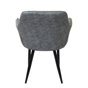 Poltrona per Sala da Pranzo in Ecopelle,Metallo cm 48x62x83 – ROBIN