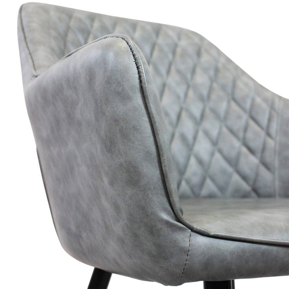 Poltrona per Sala da Pranzo in Ecopelle,Metallo cm 48x62x83 – ROBIN