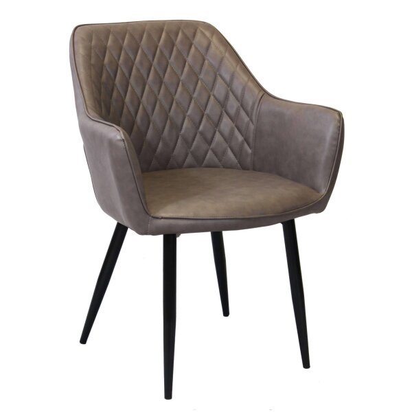 Poltrona per Sala da Pranzo in Ecopelle,Metallo cm 48x62x83 – ROBIN