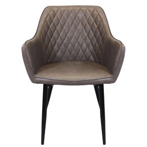 Poltrona per Sala da Pranzo in Ecopelle,Metallo cm 48x62x83 – ROBIN