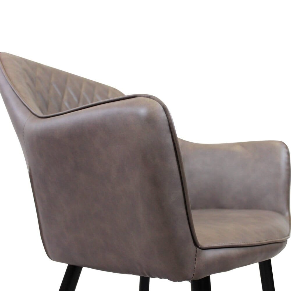 Poltrona per Sala da Pranzo in Ecopelle,Metallo cm 48x62x83 – ROBIN