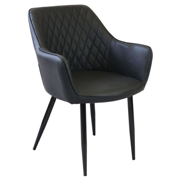 Poltrona per Sala da Pranzo in Ecopelle,Metallo cm 48x62x83 – ROBIN