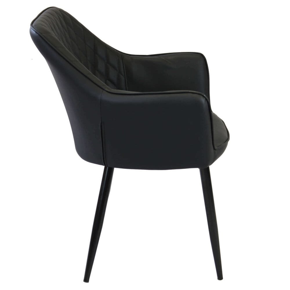 Poltrona per Sala da Pranzo in Ecopelle,Metallo cm 48x62x83 – ROBIN