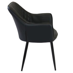 Poltrona per Sala da Pranzo in Ecopelle,Metallo cm 48x62x83 – ROBIN