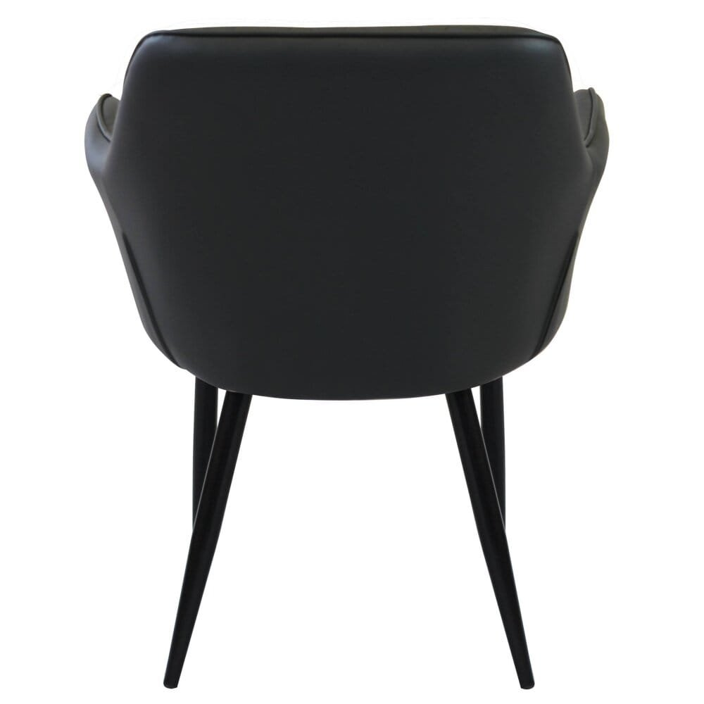 Poltrona per Sala da Pranzo in Ecopelle,Metallo cm 48x62x83 – ROBIN