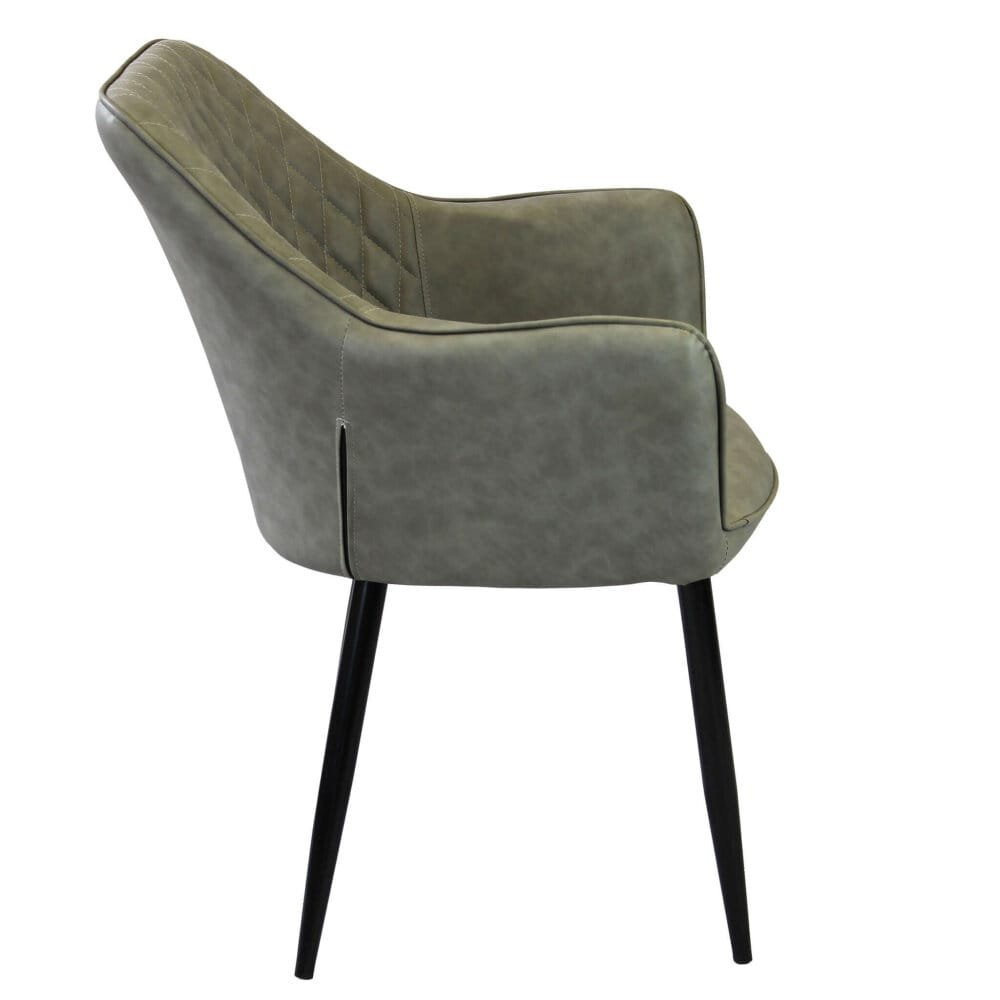 Poltrona per Sala da Pranzo in Ecopelle,Metallo cm 48x62x83 – ROBIN
