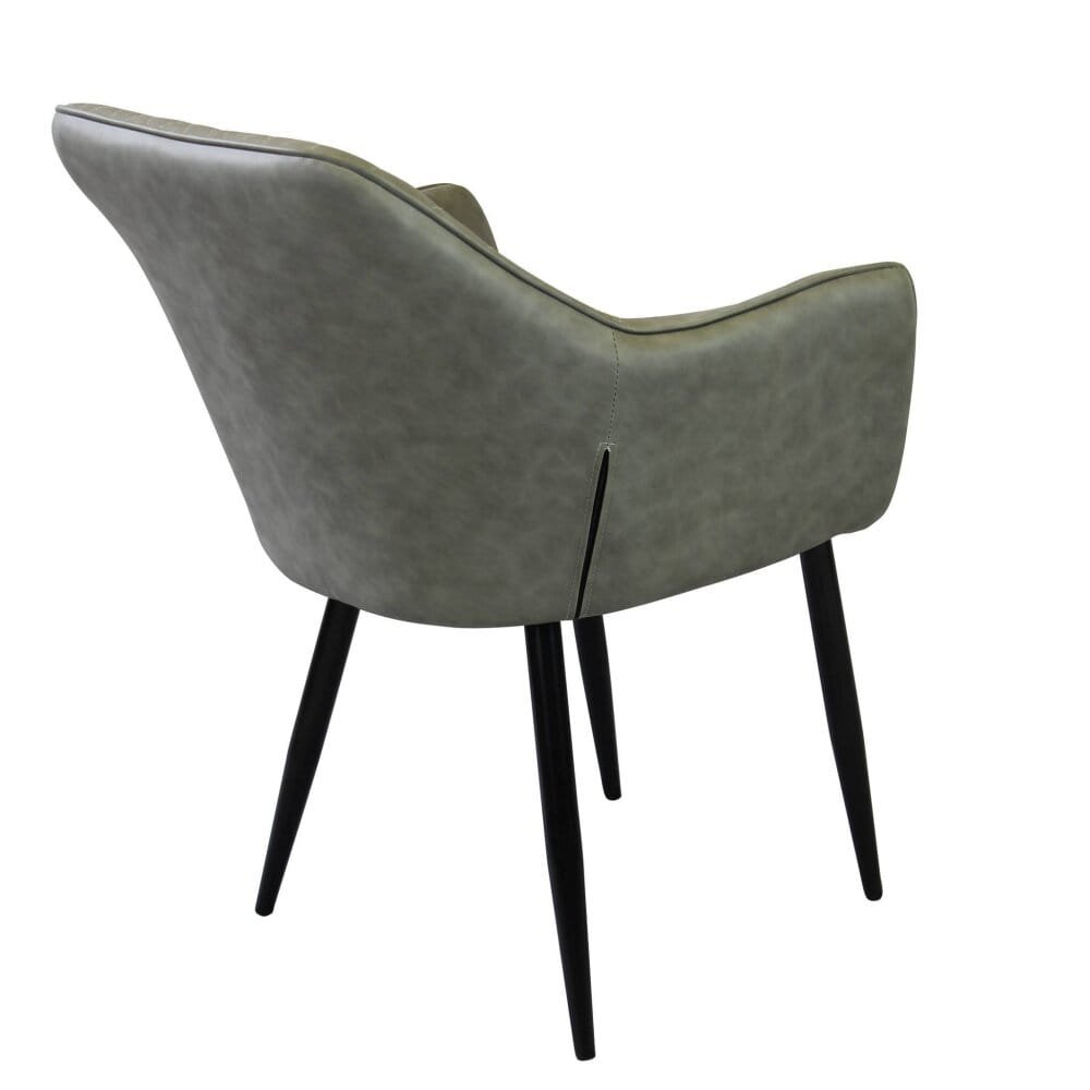 Poltrona per Sala da Pranzo in Ecopelle,Metallo cm 48x62x83 – ROBIN
