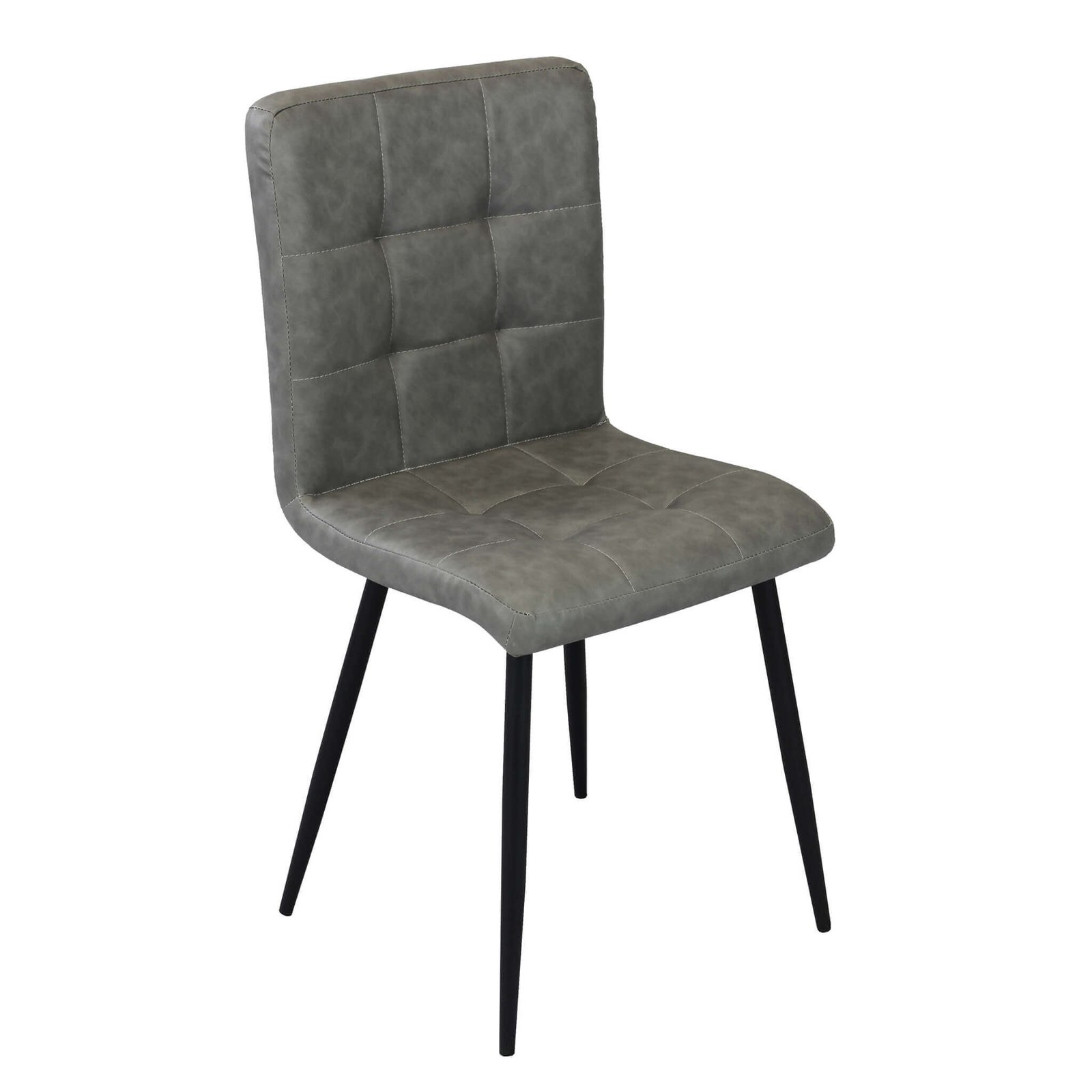 BS-7287_HF807287-GREY.jpeg Sedia per Sala da Pranzo in Ecopelle,Metallo cm 40x41x89 – ELEONORE