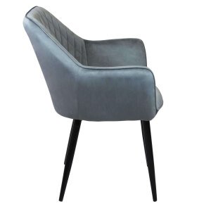 Poltrona per Sala da Pranzo in Velluto,Metallo cm 48x62x83 – CALLIOPE