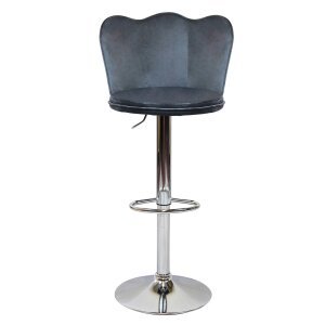 7289_HF807289-GREY_2.jpeg Sgabello alto con Schienale in Velluto,Metallo cm 51x49x101 – MAVERIK