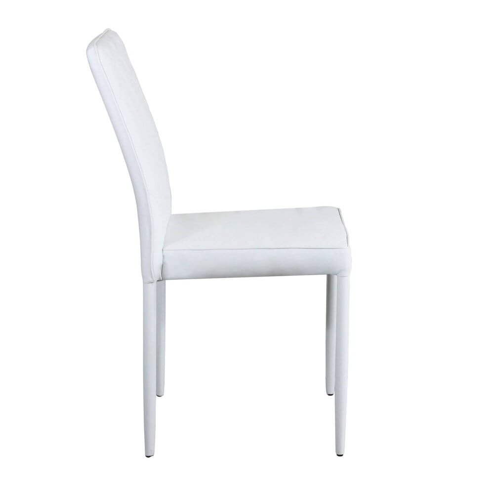Sedia da Pranzo Moderna in Ecopelle,Acciaio cm 40x44x91,5 – NIGEL