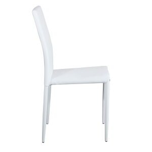 Sedia da Pranzo Moderna in Ecopelle,Acciaio cm 41x43x90 – RACHEL