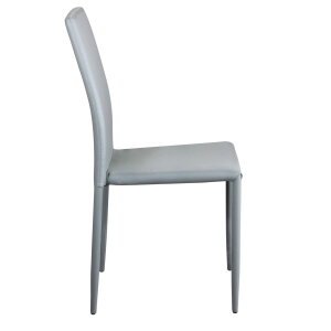 Sedia da Pranzo Moderna in Ecopelle,Acciaio cm 41x43x90 – RACHEL