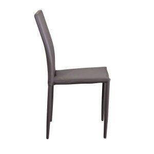 Sedia da Pranzo Moderna in Ecopelle,Acciaio cm 41x43x90 – RACHEL