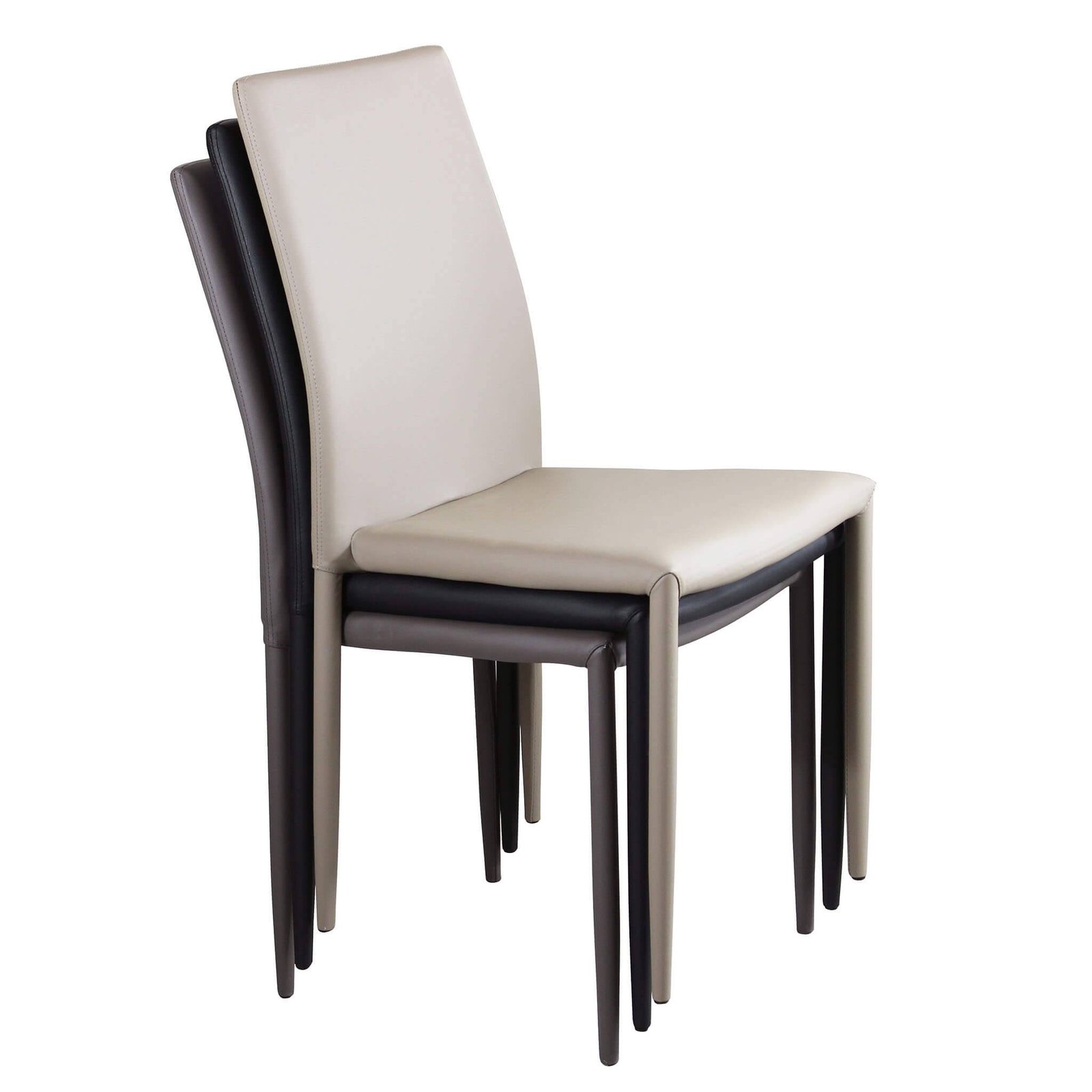 Sedia da Pranzo Moderna in Ecopelle,Acciaio cm 41x43x90 – RACHEL