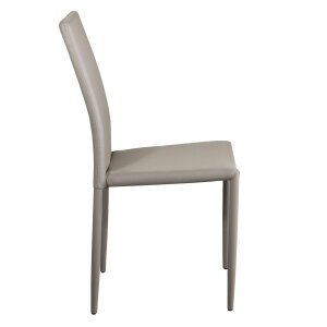 Sedia da Pranzo Moderna in Ecopelle,Acciaio cm 41x43x90 – RACHEL