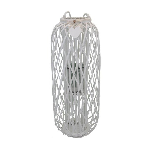 Lanterna in Vimini Rotonda in Vimini,Vetro cm 40x40x106 – BRAD